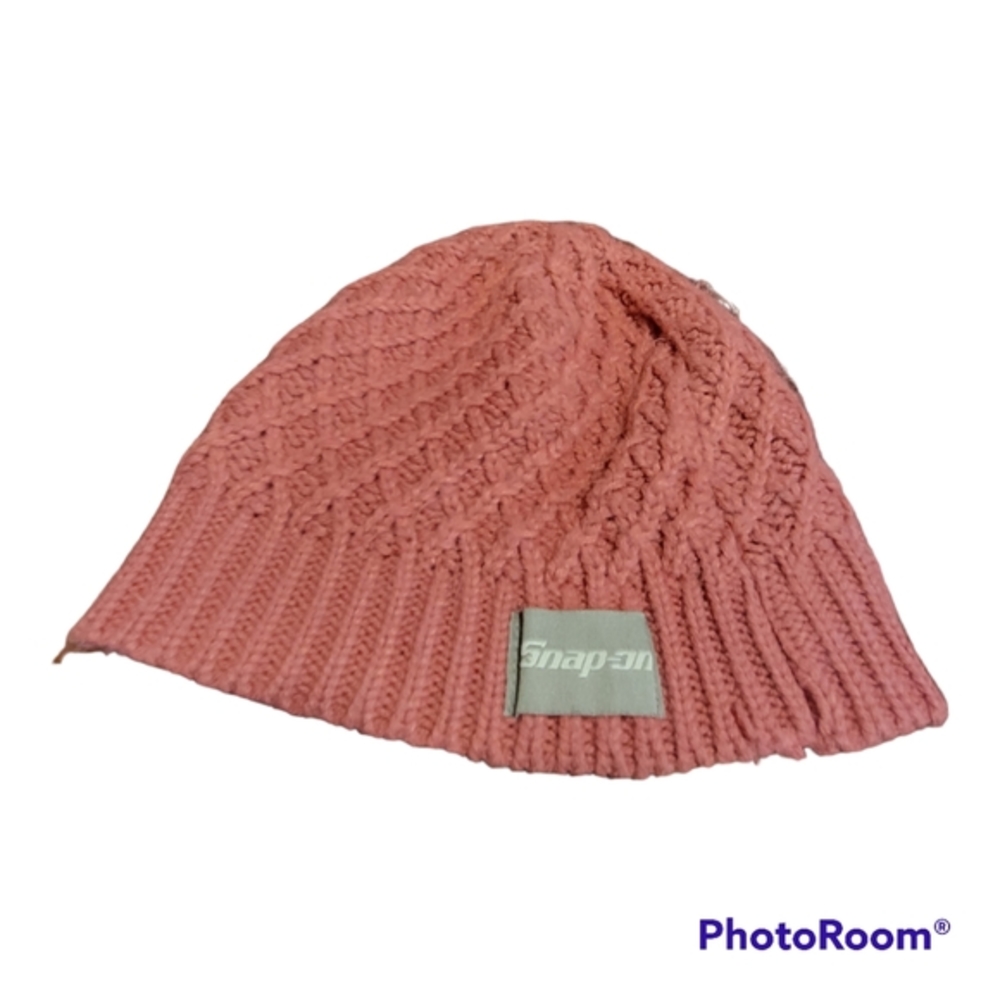 Snap On Ladies Waffle Beanie Size Small One Size Pink Knit